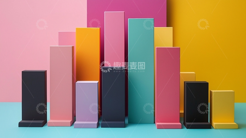 高清大图下载【趣麦麦图】彩色方块背景
