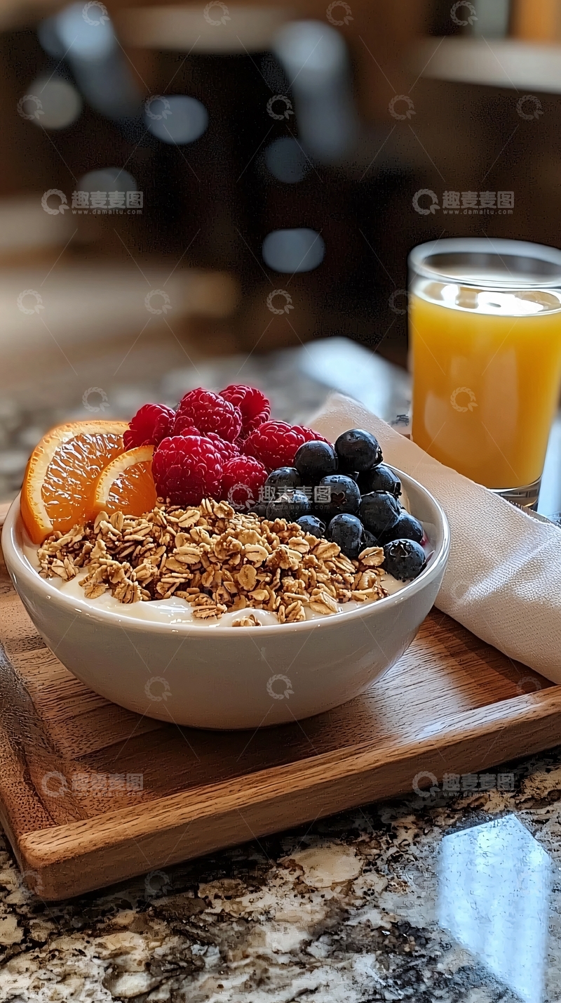 高清大图下载【趣麦麦图】健康早餐燕麦碗