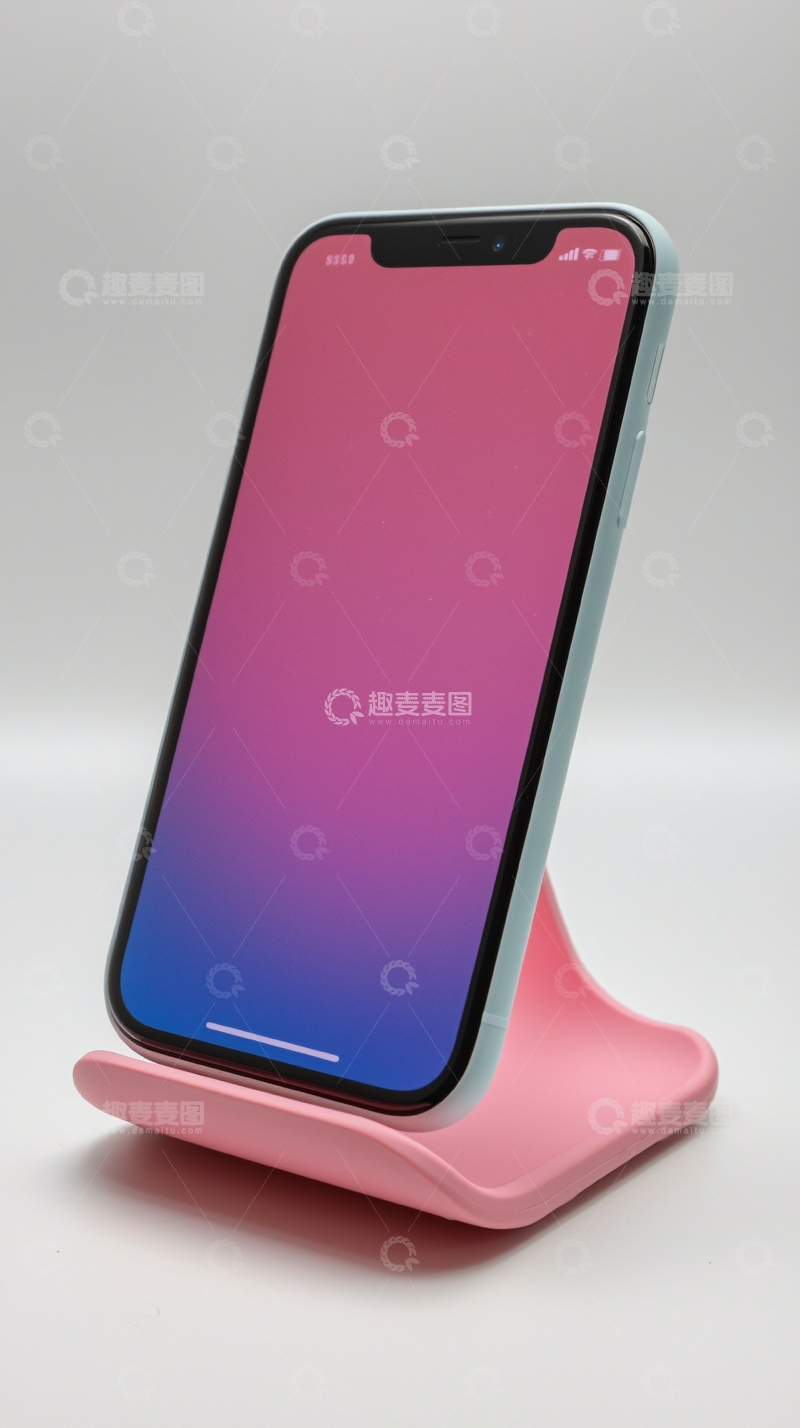 高清大图下载【趣麦麦图】粉色手机支架