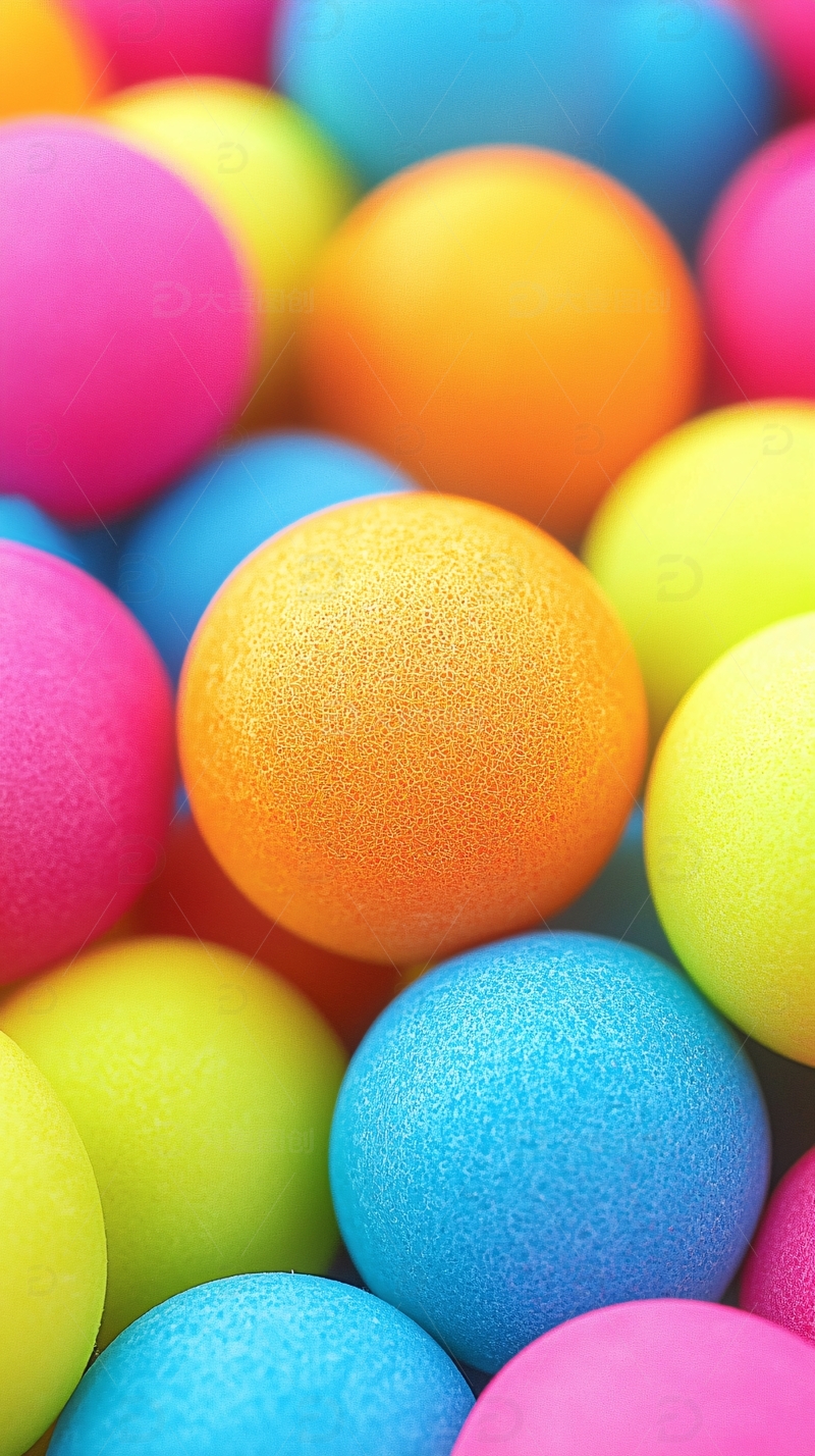 高清大图下载【趣麦麦图】-彩色彩球堆积