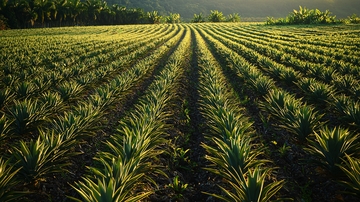 阳光洒满菠萝田