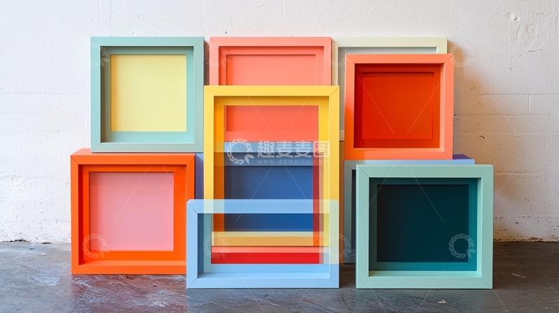 高清大图下载【趣麦麦图】彩色方框组合