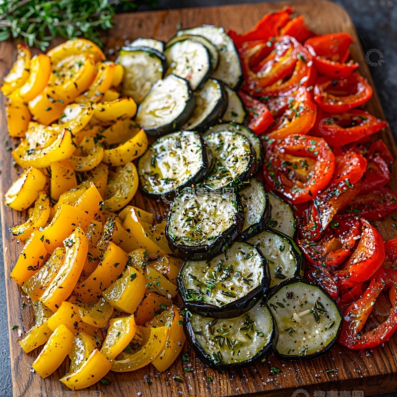 高清大图下载【趣麦麦图】烤蔬菜拼盘