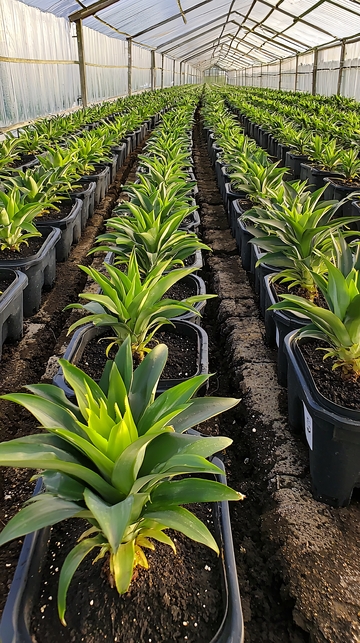 温室种植凤梨幼苗