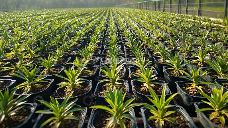高清大图下载【趣麦麦图】菠萝苗种植基地