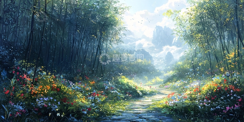 高清大图下载【趣麦麦图】梦幻森林小路40