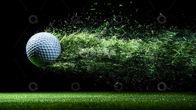 高清大图下载【趣麦麦图】高速飞行的白色高尔夫球