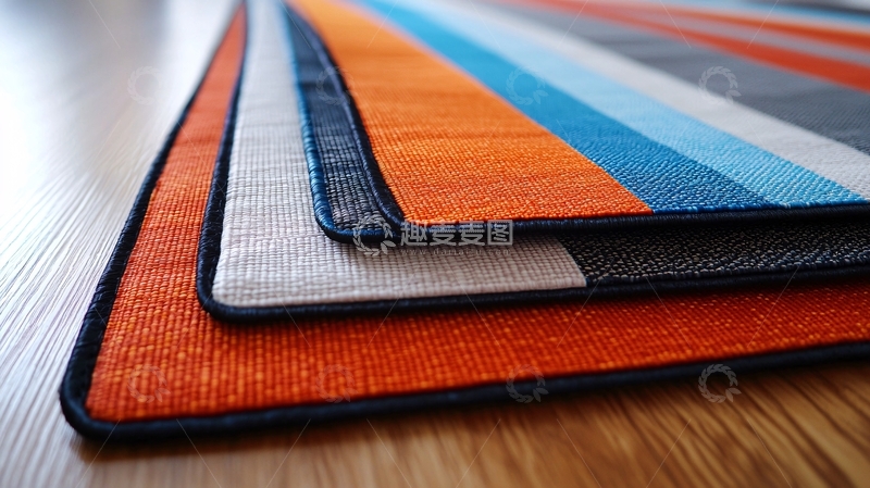 高清大图下载【趣麦麦图】条纹地毯细节特写