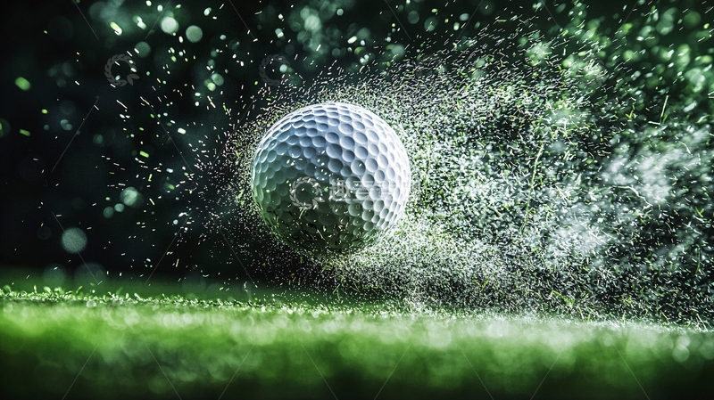高清大图下载【趣麦麦图】疾速飞行的高尔夫球