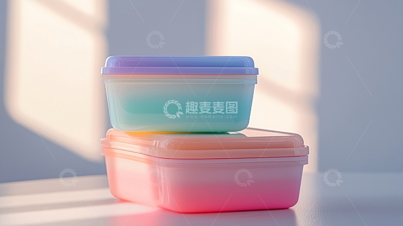 高清大图下载【趣麦麦图】渐变色收纳盒