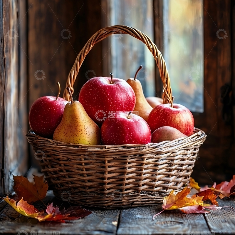 高清大图下载【趣麦麦图】秋日水果篮