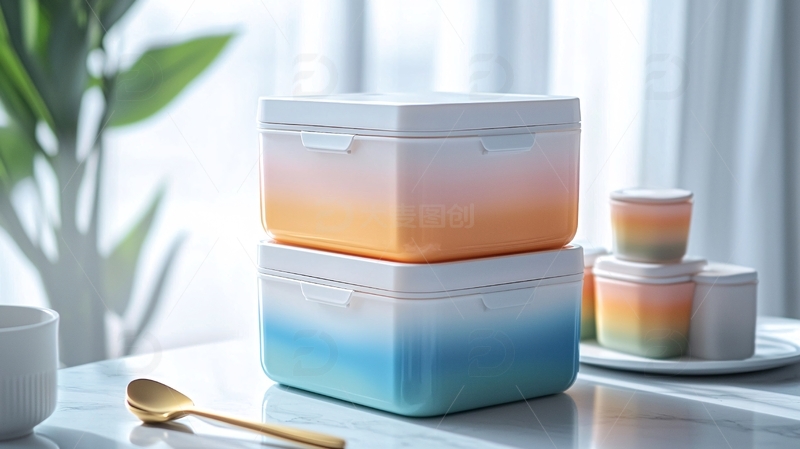 高清大图下载【趣麦麦图】渐变色收纳盒