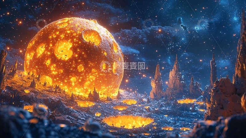 高清大图下载【趣麦麦图】炽热星球的梦幻景观