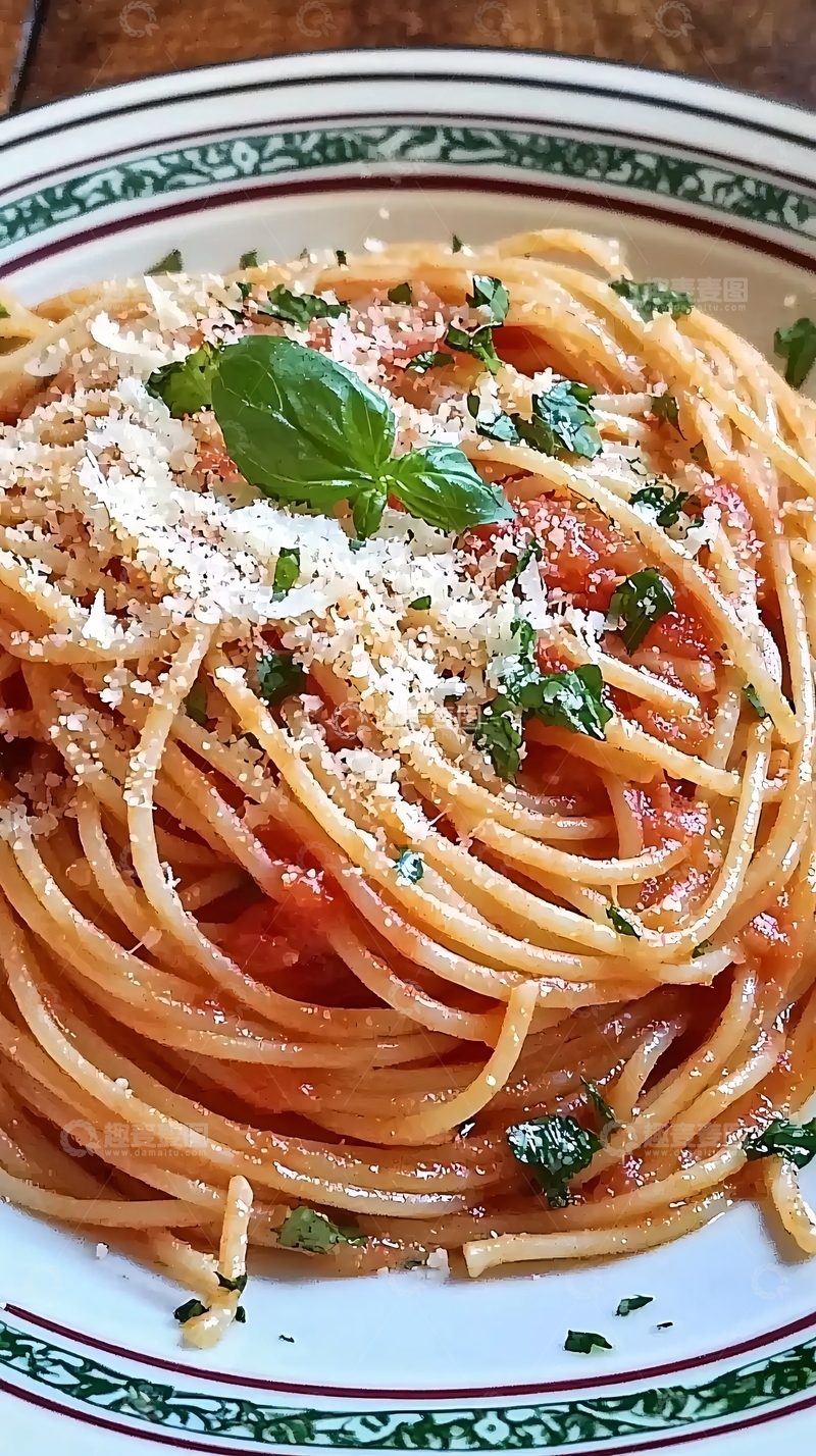 高清大图下载【趣麦麦图】意式番茄酱意面