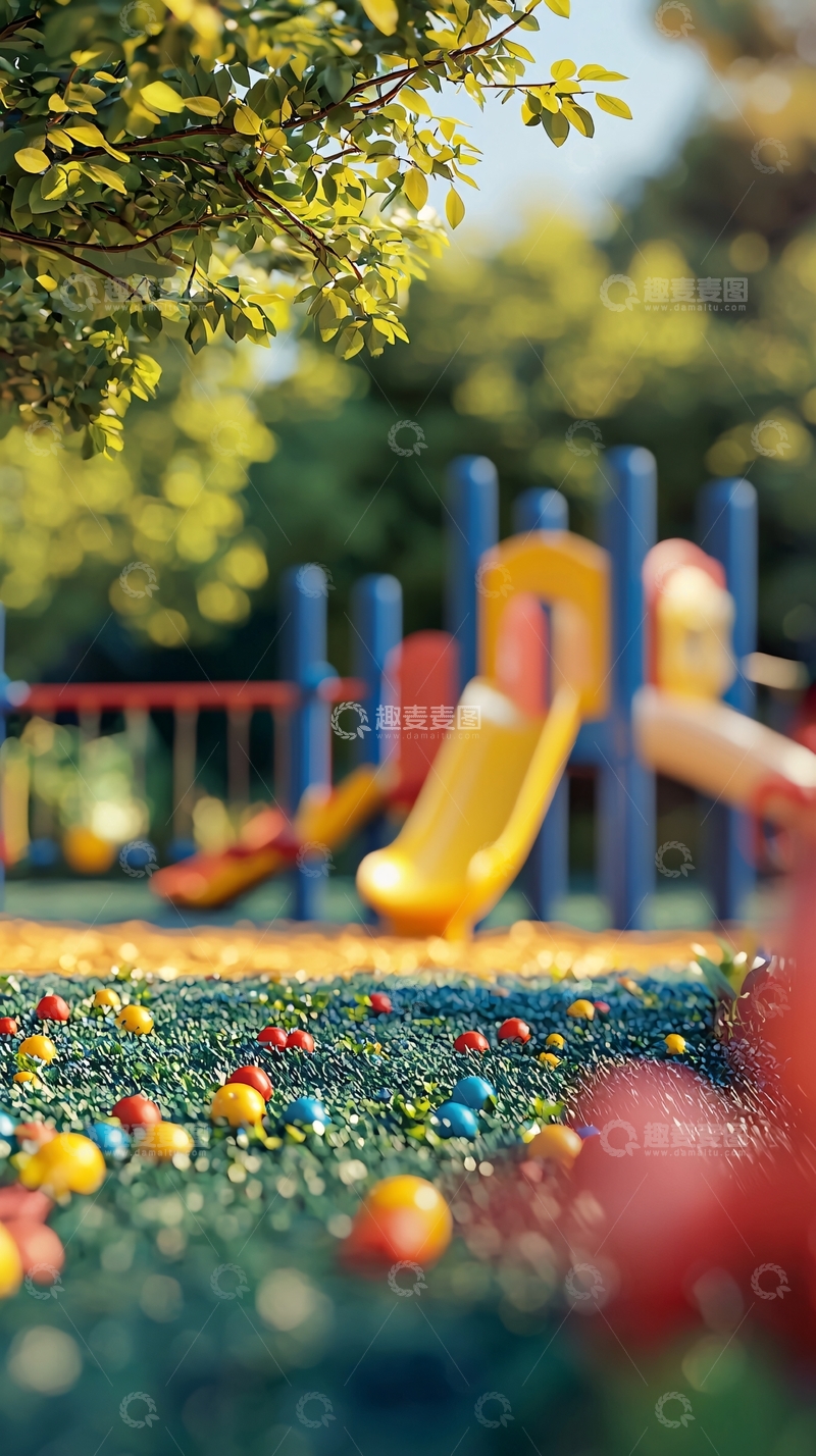 阳光下儿童游乐场