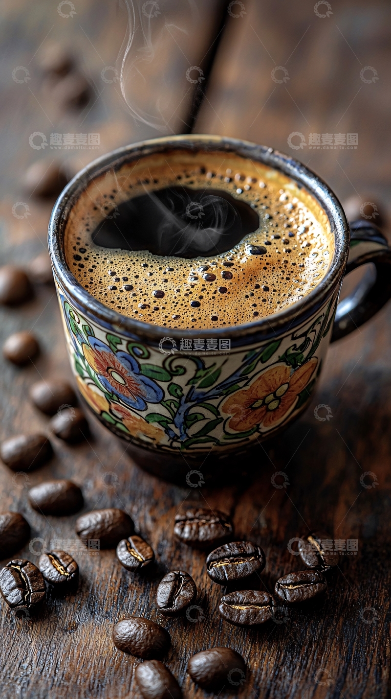 高清大图下载【趣麦麦图】冒着热气的咖啡