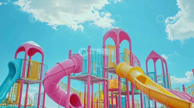 高清大图下载【趣麦麦图】彩色儿童游乐场