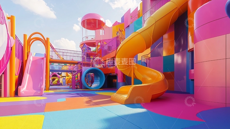 高清大图下载【趣麦麦图】彩色儿童乐园
