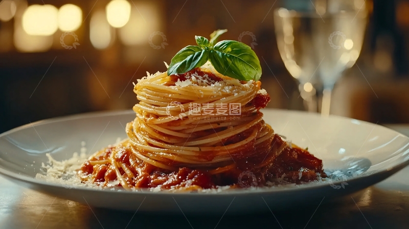 高清大图下载【趣麦麦图】意面番茄酱美食