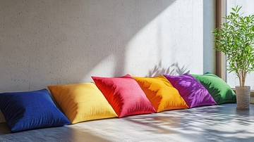 彩色靠垫