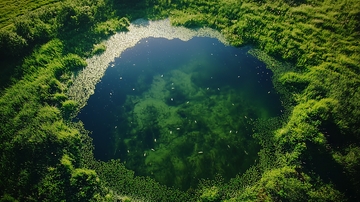 绿树环绕的深潭