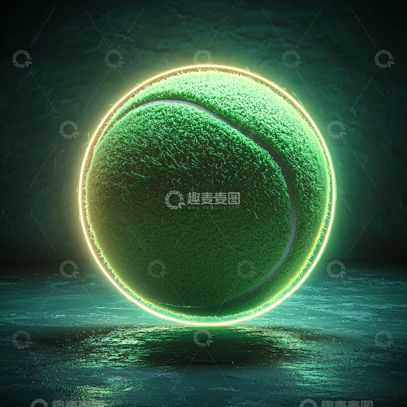 高清大图下载【趣麦麦图】霓虹灯网球