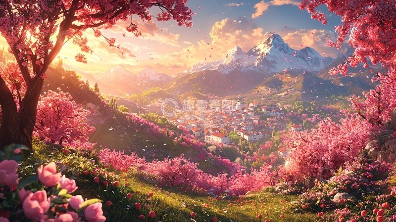 高清大图下载【趣麦麦图】粉色樱花