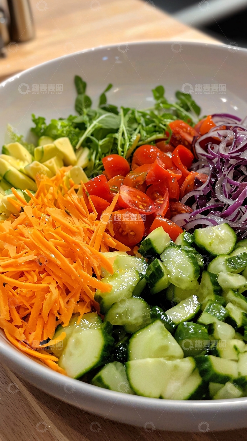 高清大图下载【趣麦麦图】清爽健康蔬菜沙拉