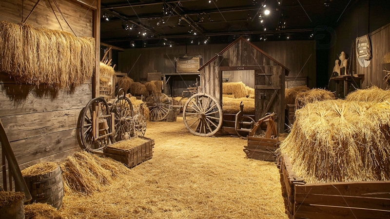 高清大图下载【趣麦麦图】乡村老式谷仓内景