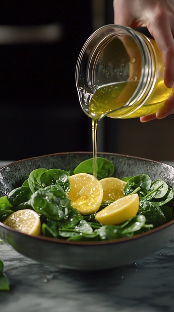 橄榄油淋菠菜沙拉