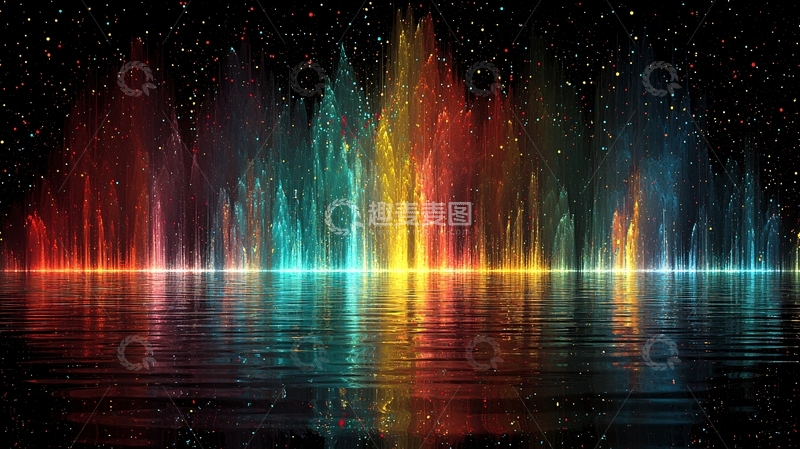 高清大图下载【趣麦麦图】彩虹喷泉