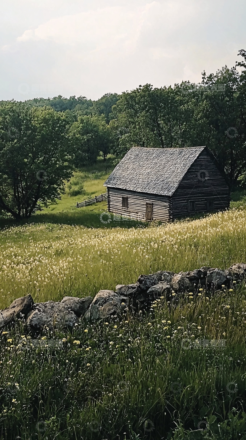 高清大图下载【趣麦麦图】田园风光木屋
