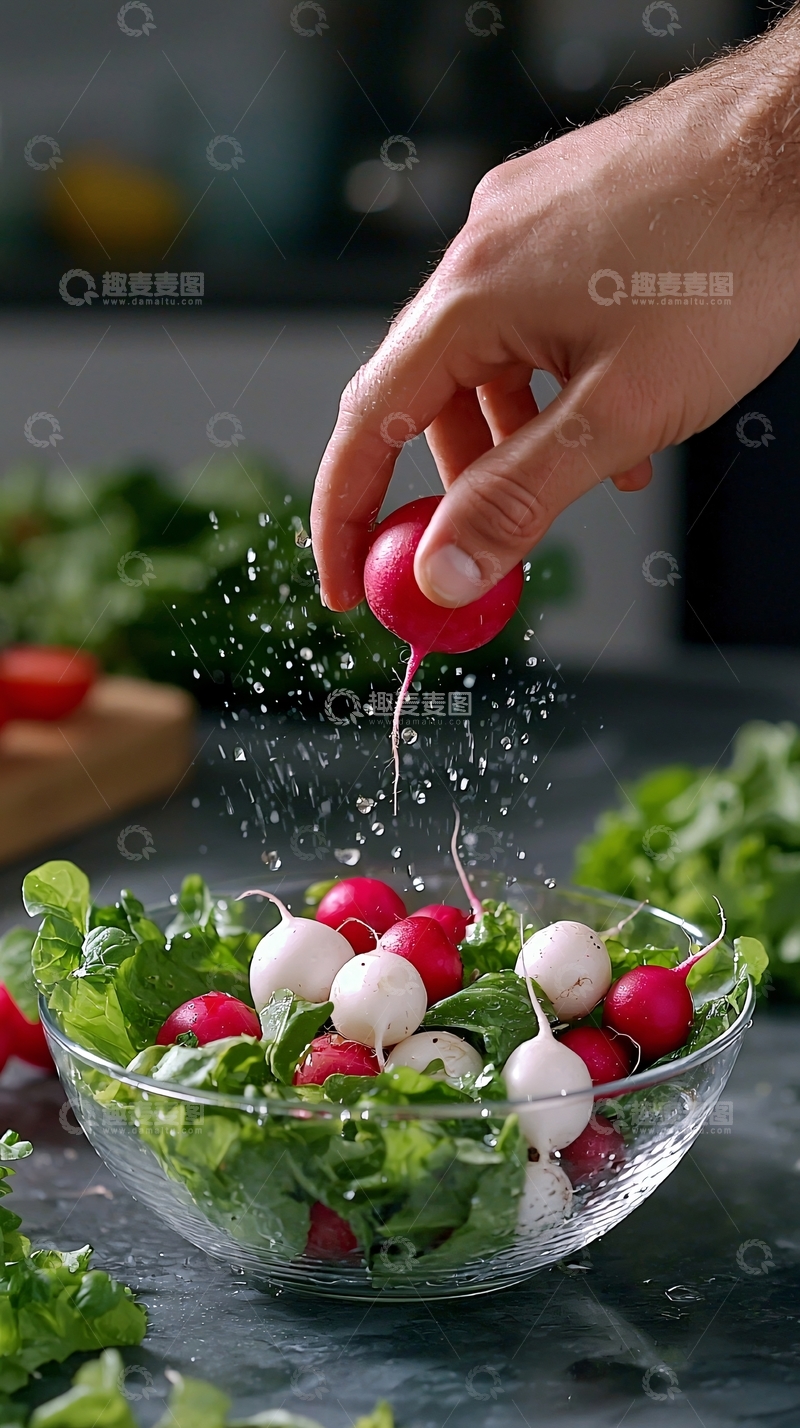 高清大图下载【趣麦麦图】清爽小萝卜沙拉
