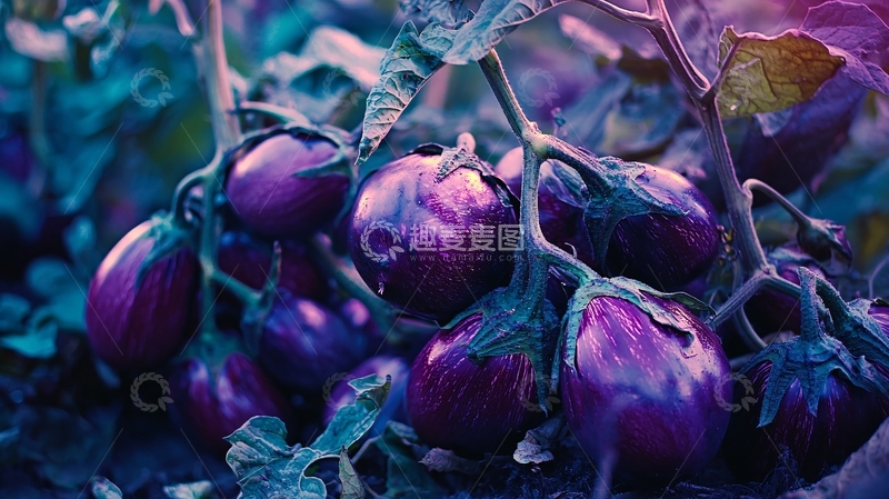 高清大图下载【趣麦麦图】紫色茄子