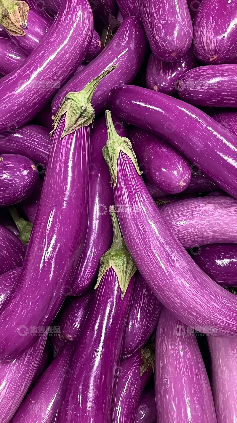 高清大图下载【趣麦麦图】一捆紫色的长茄子