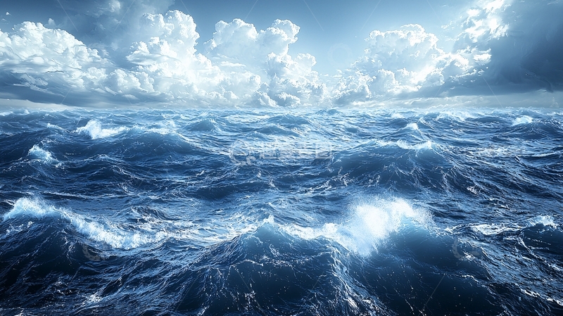 高清大图下载【趣麦麦图】波涛汹涌的海面