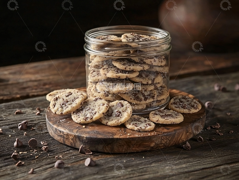 高清大图下载【趣麦麦图】玻璃罐曲奇饼干