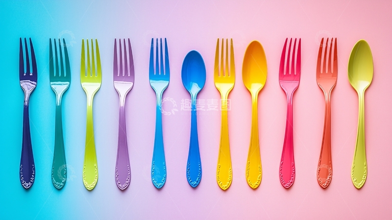 高清大图下载【趣麦麦图】彩色餐具