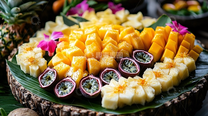 高清大图下载【趣麦麦图】精致的热带水果拼盘