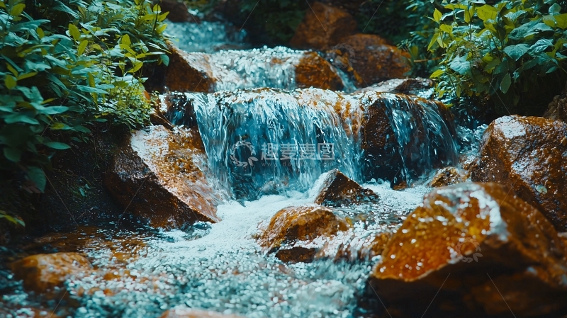 高清大图下载【趣麦麦图】清澈溪流岩石流水
