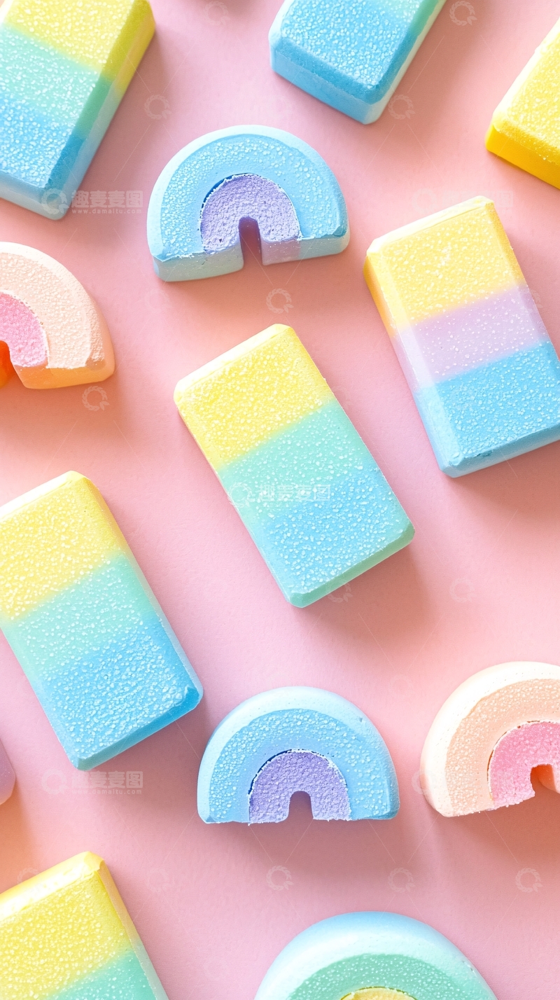 高清大图下载【趣麦麦图】彩虹沐浴皂
