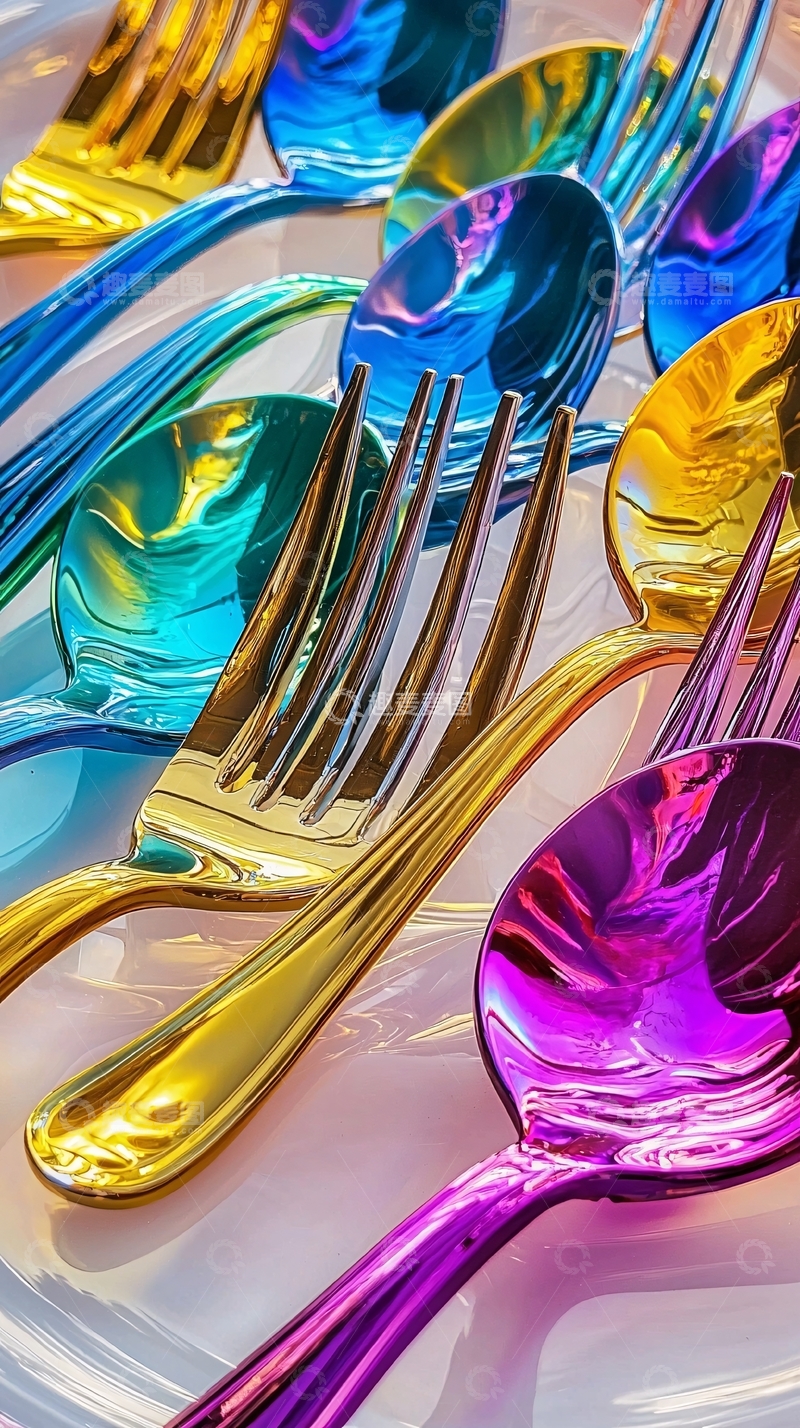 高清大图下载【趣麦麦图】彩色餐具