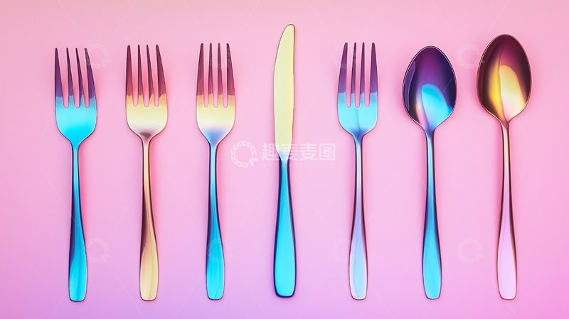 高清大图下载【趣麦麦图】彩色餐具