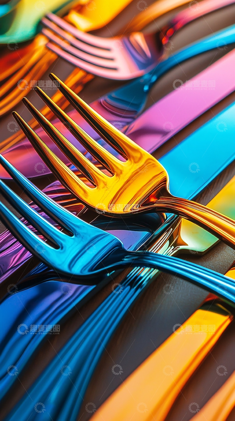 高清大图下载【趣麦麦图】彩色餐具