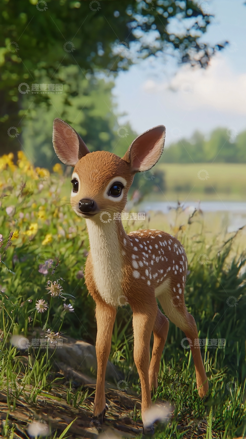 高清大图下载【趣麦麦图】小鹿