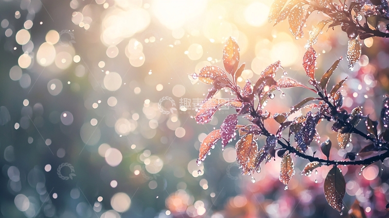 高清大图下载【趣麦麦图】阳光透过树叶