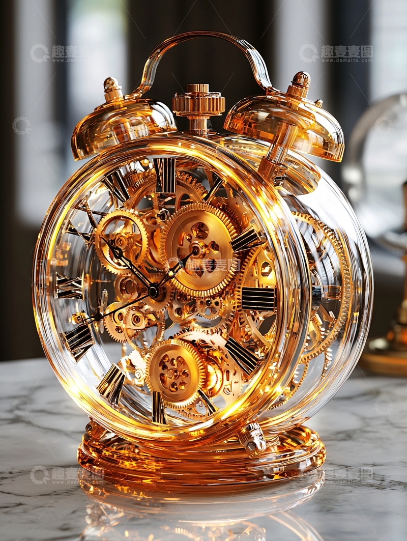 高清大图下载【趣麦麦图】机械闹钟