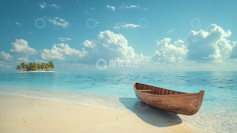 高清大图下载【趣麦麦图】海边小船