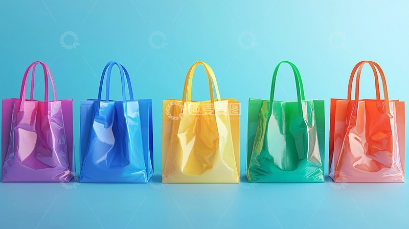 高清大图下载【趣麦麦图】彩色购物袋