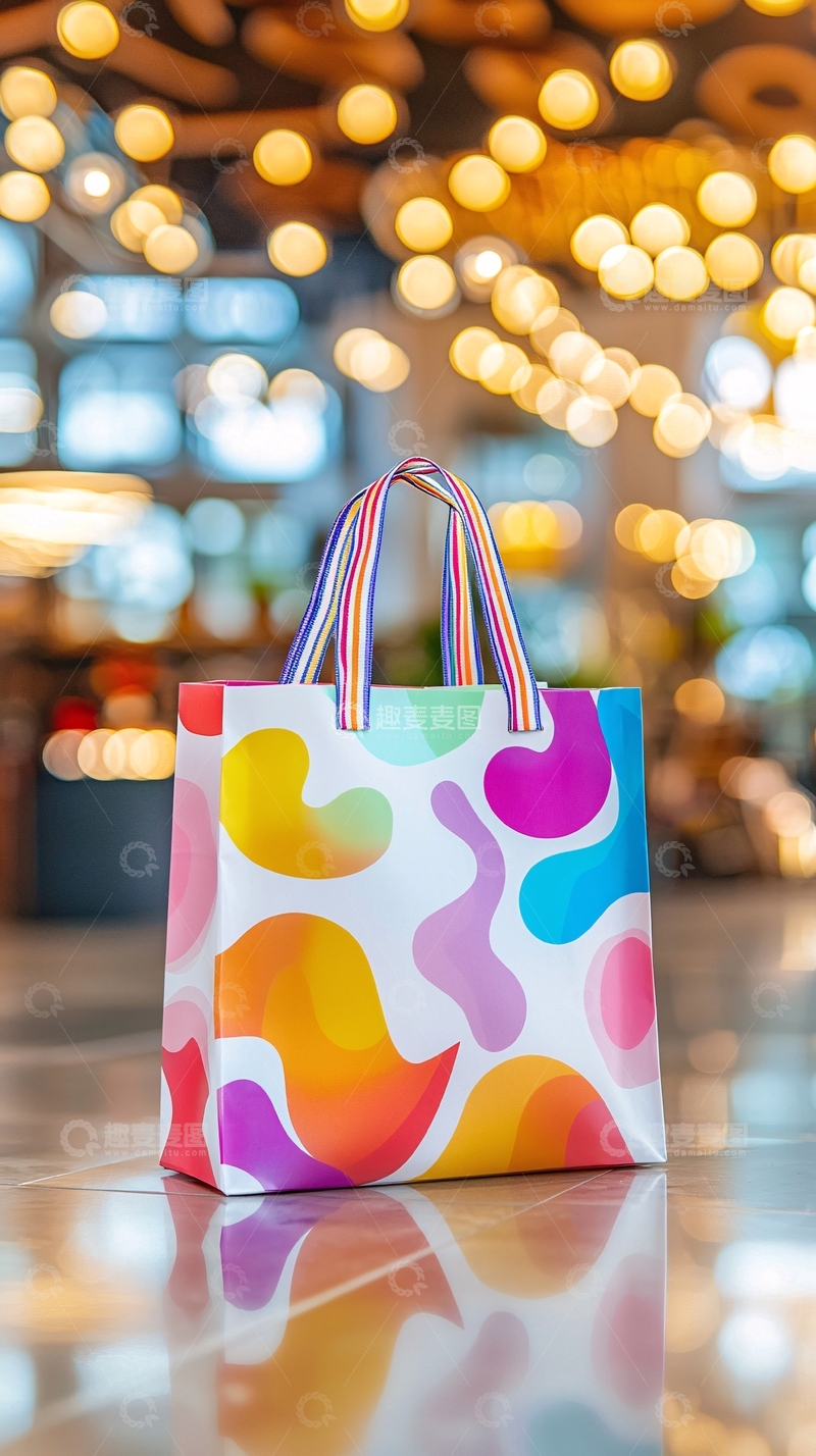 高清大图下载【趣麦麦图】彩色购物袋